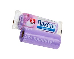 Мешки для мусора 35 л, ароматизированные, сиреневые, в рулоне 20 шт., ПНД, 12 мкм, 560х530 мм, GRIFON Полевые Цветы, 100-034 в Кирове
