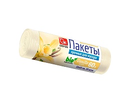 Мешки для мусора 60 л, ароматизированные, Ваниль, бежевые, в рулоне 20 шт., ПНД, 9 мкм, 650х550 мм, GRIFON Aroma, 101-023 V в Кирове