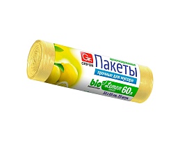 Мешки для мусора 60 л, ароматизированные, Лимон, желтые, в рулоне 20 шт., ПНД, 9 мкм, 650х550 мм, GRIFON Aroma, 101-023 Li в Кирове