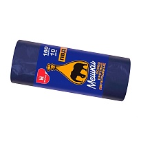 Мешки для мусора 160 л, синие, рулон 10 шт., ПВД, 35 мкм, 1100х900 мм, Уфа Пак, МВ1755 (МВ 160-10ср) в Кирове
