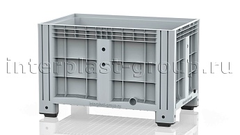 Контейнер iBox сплошной на ножках с пробкой 1 дюйм серый в Кирове