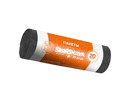 Мешки для мусора 20 л, черные, в рулоне 25 шт., ПНД, 6 мкм, 420х450 мм, SIBIRSKAYA, 101-001 S в Кирове