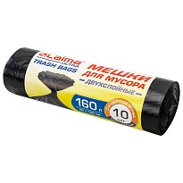 Мешки для мусора 160 л, черные, в рулоне 10 шт., ПВД, 30 мкм, 1200х900 мм, LAIMA ULTRA, 607694 в Кирове