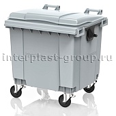 Контейнер для мусора 1100 л серый