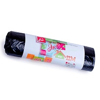 Мешки для мусора 60 л, черные, в рулоне 20 шт., ПНД, 7 мкм, 700х600 мм, Концепция Быта ЭкоДом, 601349 в Кирове