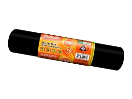 Мешки для мусора 180 л, ароматизированные, черные, в рулоне 10 шт., ПВД, 80 мкм, 1100х930 мм, EXPORT, exp18010142 в Кирове