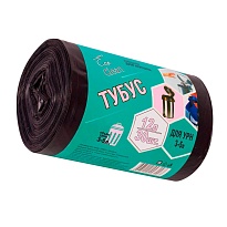 Мешки для мусора 12 л, черные, в рулоне 30 шт., ПНД, 6 мкм, 550х320 мм, Концепция Быта Tubus, 604936 в Кирове
