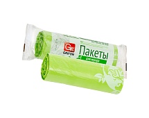 Мешки для мусора 120 л, биоразлагаемые, на втулке, зеленые, в рулоне 10 шт., ПНД, 18 мкм, 1100х700 мм, GRIFON Bio, 100-120