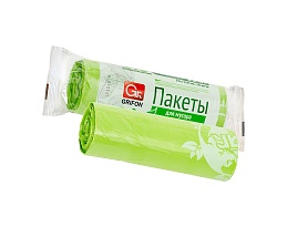 Мешки для мусора 120 л, биоразлагаемые, на втулке, зеленые, в рулоне 10 шт., ПНД, 18 мкм, 1100х700 мм, GRIFON Bio, 100-120 в Кирове