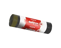 Мешки для мусора 30 л, с завязками, черные, в рулоне 20 шт., ПНД, 12 мкм, 560х530 мм, SIBIRSKAYA, 101-071 S