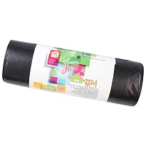 Мешки для мусора 220 л, черные, в рулоне 10 шт., ПВД, 29 мкм, 1100х830 мм, Концепция Быта ЭкоДом, 604924 в Кирове