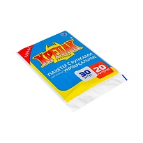 Мешки для мусора 20 л, с ручками, черные, в пачке 20 шт., ПНД, 10 мкм, 550х440 мм, Крепак, 4607075710023 в Кирове